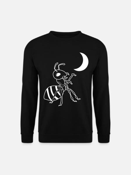 Ameise und Mond Ameisen - Unisex Pullover - Schwarz