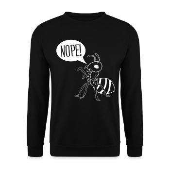 La fourmi dit qu’il n’y a pas de fourmis - Sweat-shirt Unisexe - noir - Devant - Alina (178cm) & Michal (187cm)