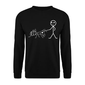 Ant va se promener - Sweat-shirt Unisexe - noir - Devant - Alina (178cm) & Michal (187cm)