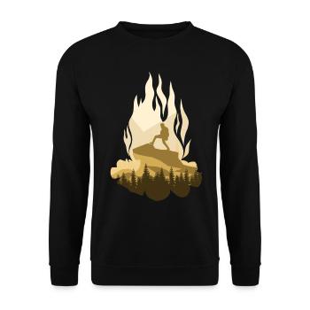 Randonnée en plein air Camping Feu de camp - Sweat-shirt Unisexe - noir - Devant - Alina (178cm) & Michal (187cm)