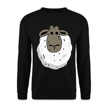 Sheep Sheep Funny Sheep - Unisex Sweatshirt - black - Front - Alina (178cm) & Michal (187cm)