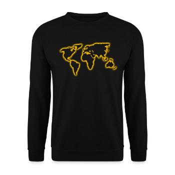 world maps shining earth world map - Unisex Sweatshirt - black - Front - Alina (178cm) & Michal (187cm)