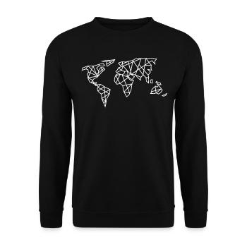World Maps World Tour World Map - Unisex Sweatshirt - black - Front - Alina (178cm) & Michal (187cm)