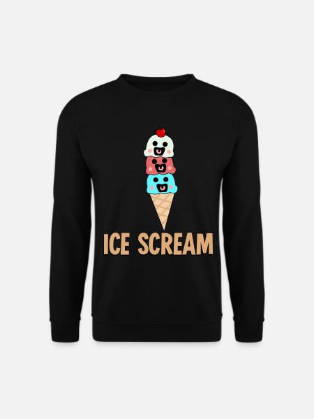 Ice Cream Ice Cream Sundae - Unisex Sweatshirt - black