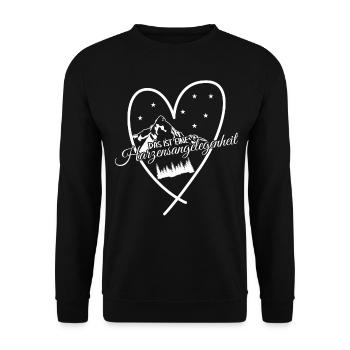 Harz Wandern Wanderung Harzer Brocken - Unisex Pullover - Schwarz - Vorne - Alina (178cm) & Michal (187cm)