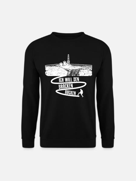 Harz Wandern Brocken Rocken Wanderung - Unisex Pullover - Schwarz