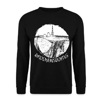 Harz Brockensüchtig Wanderung Wandern - Unisex Pullover - Schwarz - Vorne - Alina (178cm) & Michal (187cm)