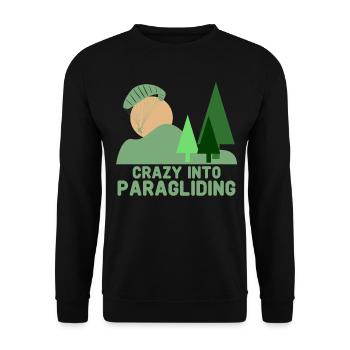 Paragliding Paraglider Gleitschirm - Unisex Pullover - Schwarz - Vorne - Alina (178cm) & Michal (187cm)