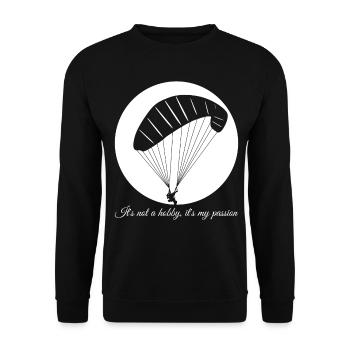 Paragliding Paraglider Gleitsegeln - Unisex Pullover - Schwarz - Vorne - Alina (178cm) & Michal (187cm)