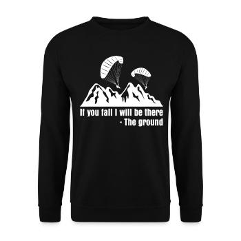 Gleitschirm Paragliding Paraglider - Unisex Pullover - Schwarz - Vorne - Alina (178cm) & Michal (187cm)