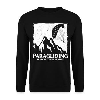 Gleitschirmfliegen Paragliding - Unisex Pullover - Schwarz - Vorne - Alina (178cm) & Michal (187cm)