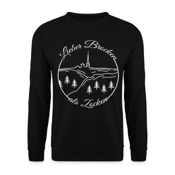 Wanderung im Harz Wandern Brocken - Unisex Pullover - Schwarz - Vorne - Alina (178cm) & Michal (187cm)