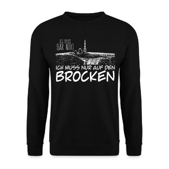 Harz Wandern Harzer Brocken - Unisex Pullover - Schwarz - Vorne - Alina (178cm) & Michal (187cm)