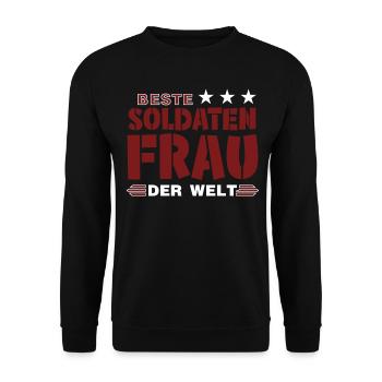 Beste Soldatenfrau - Unisex Pullover - Schwarz - Vorne - Alina (178cm) & Michal (187cm)