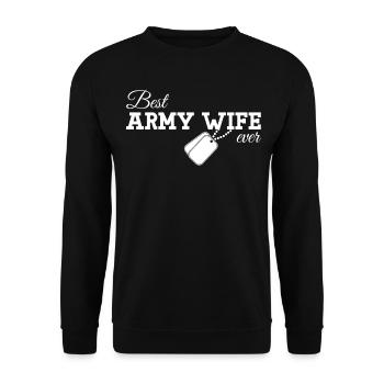 Soldier's Wife Wife Soldier - Unisex Sweatshirt - black - Front - Alina (178cm) & Michal (187cm)