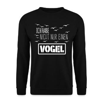 Ich habe einen Vogel Witz - Unisex Pullover - Schwarz - Vorne - Alina (178cm) & Michal (187cm)