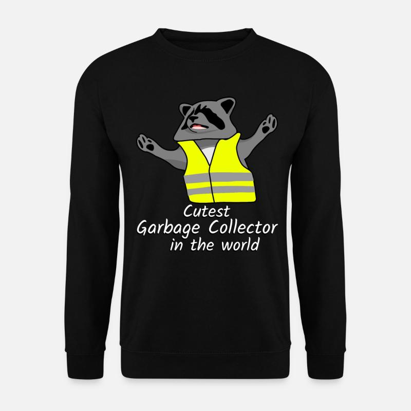 Waschbär Waschbären Müllmann - Unisex Pullover - Schwarz