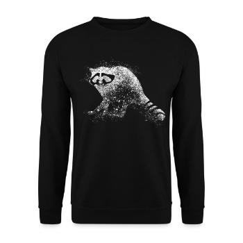 Raton laveur - Sweat-shirt Unisexe - noir - Devant - Alina (178cm) & Michal (187cm)