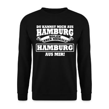 Hamburg Hamburger - Unisex Pullover - Schwarz - Vorne - Alina (178cm) & Michal (187cm)