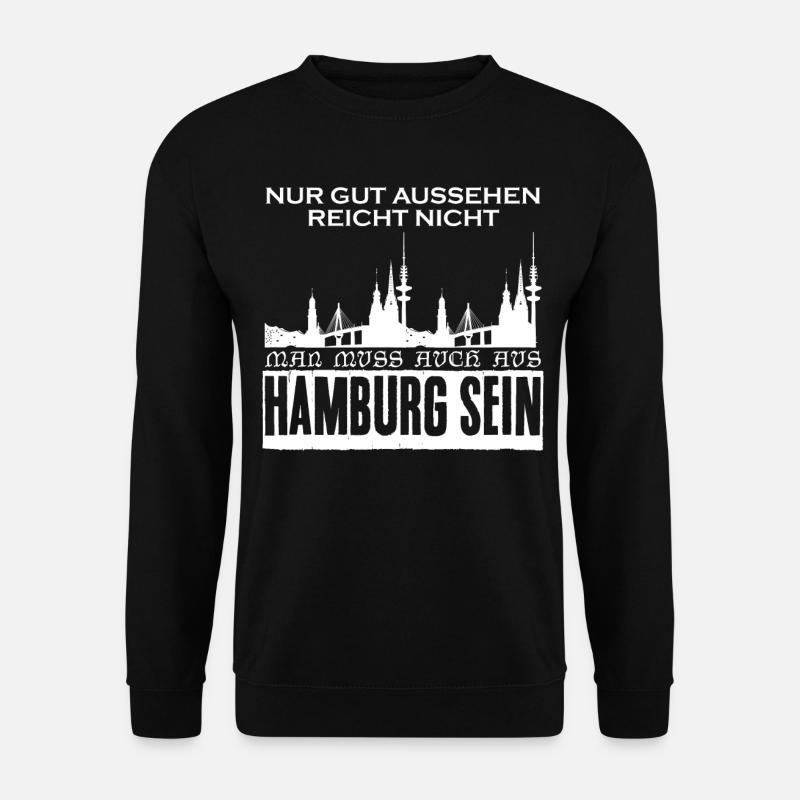 Hamburg Spruch für Hamburger - Unisex Pullover - Schwarz