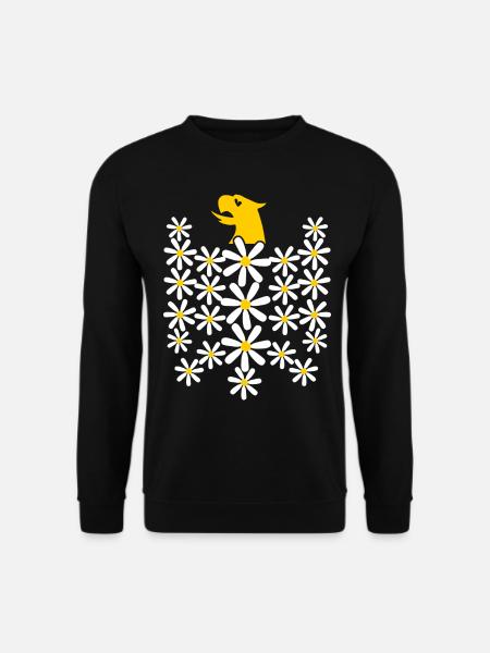 Daisy Federal Eagle de fleurs - Sweat-shirt Unisexe - noir