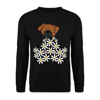 Daisy Dog of Flowers - Unisex Sweatshirt - black - Front - Alina (178cm) & Michal (187cm)