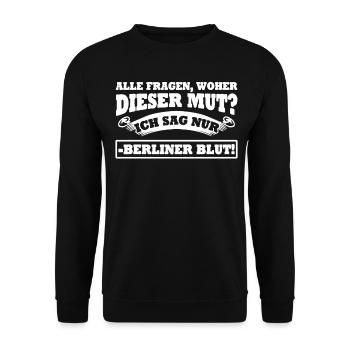 Berliner Blut - Unisex Pullover - Schwarz - Vorne - Alina (178cm) & Michal (187cm)
