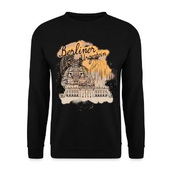 Berlin Reichsttag Bundestag Berliner - Unisex Pullover - Schwarz - Vorne - Alina (178cm) & Michal (187cm)