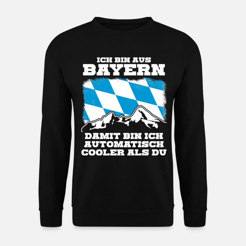 Bayern Flagge - Unisex Pullover - Schwarz
