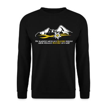 Bayern Berge - Unisex Pullover - Schwarz - Vorne - Alina (178cm) & Michal (187cm)