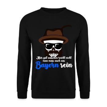 Bayern Hut - Unisex Pullover - Schwarz - Vorne - Alina (178cm) & Michal (187cm)