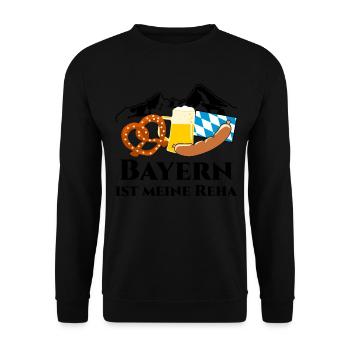 Bayern bayrisches Bier - Unisex Pullover - Schwarz - Vorne - Alina (178cm) & Michal (187cm)