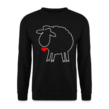 Schaf Schäfer Schafe - Unisex Pullover - Schwarz - Vorne - Alina (178cm) & Michal (187cm)