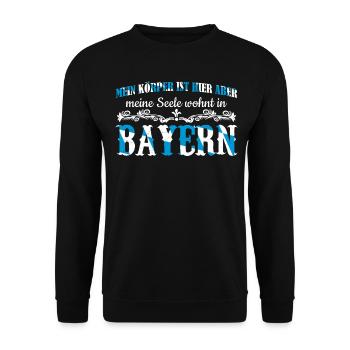 Bayern bayrischer München Spruch - Unisex Pullover - Schwarz - Vorne - Alina (178cm) & Michal (187cm)