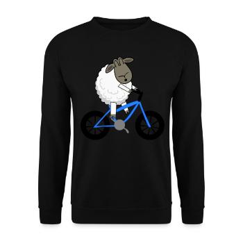 Moutons à vélo - Sweat-shirt Unisexe - noir - Devant - Alina (178cm) & Michal (187cm)