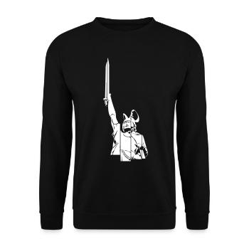 Teuteburger Wald Hermannsdenkmal Detmold - Unisex Pullover - Schwarz - Vorne - Alina (178cm) & Michal (187cm)