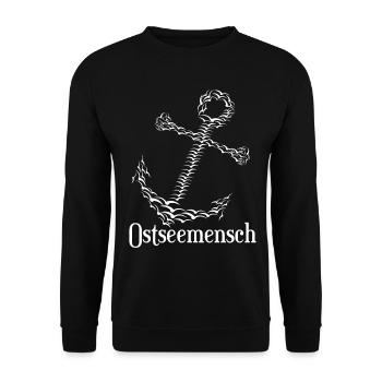 Ostseeküste Ostseemensch Möwen Ostsee - Unisex Pullover - Schwarz - Vorne - Alina (178cm) & Michal (187cm)