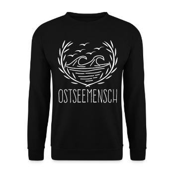 Ostsee Ostseemensch Ostseeküste - Unisex Pullover - Schwarz - Vorne - Alina (178cm) & Michal (187cm)