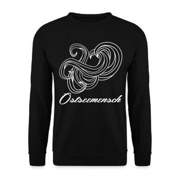 Ostsee Wellen Ostseeküste - Unisex Pullover - Schwarz - Vorne - Alina (178cm) & Michal (187cm)
