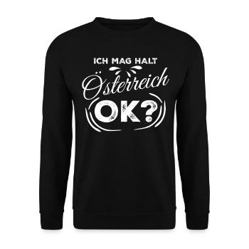 Österreich Urlaub - Unisex Pullover - Schwarz - Vorne - Alina (178cm) & Michal (187cm)