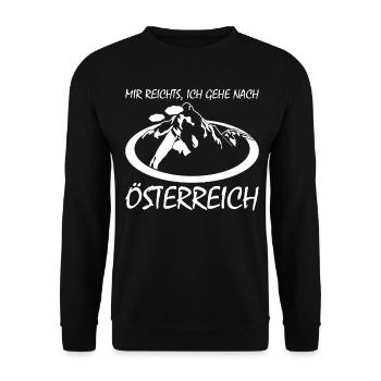 Österreich Urlaub Tirol Wien Innsbruck - Unisex Pullover - Schwarz - Vorne - Alina (178cm) & Michal (187cm)