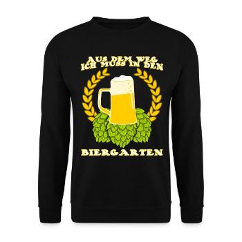 Biergarten Bier Bierkrug Bierfest - Unisex Pullover - Schwarz - Vorne - Alina (178cm) & Michal (187cm)