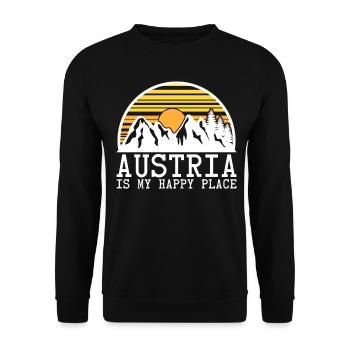 Austria - Unisex Sweatshirt - black - Front - Alina (178cm) & Michal (187cm)