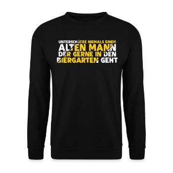 Biergarten Bier Bierfest - Unisex Pullover - Schwarz - Vorne - Alina (178cm) & Michal (187cm)