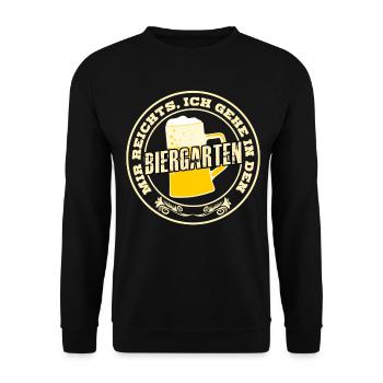 Biergarten Bierglas Bier Biertrinker - Unisex Pullover - Schwarz - Vorne - Alina (178cm) & Michal (187cm)