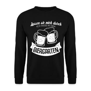 Biergarten Bierglas Bier Bierfest - Unisex Pullover - Schwarz - Vorne - Alina (178cm) & Michal (187cm)