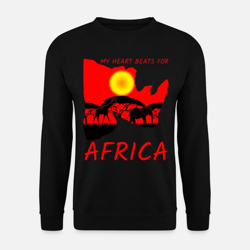Afrika Safari Urlaub - Unisex Pullover - Schwarz