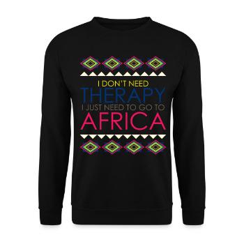 Africa Safari African - Unisex Sweatshirt - black - Front - Alina (178cm) & Michal (187cm)