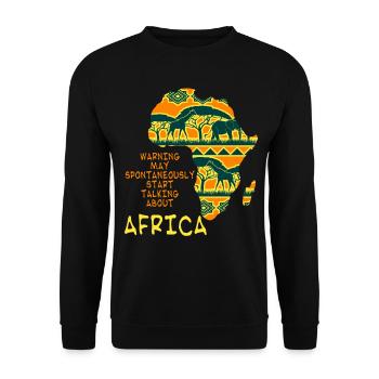 Safari en Afrique - Sweat-shirt Unisexe - noir - Devant - Alina (178cm) & Michal (187cm)