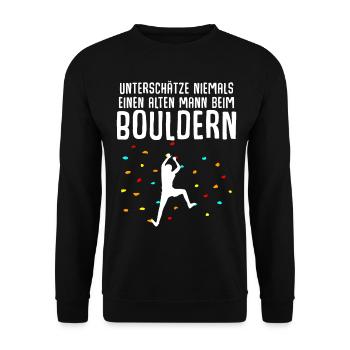 Bouldern Klettern - Unisex Pullover - Schwarz - Vorne - Alina (178cm) & Michal (187cm)